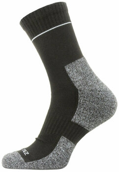 Cycling Socks Sealskinz Solo QuickDry Ankle Length Sock Black/Grey XL Cycling Socks - 1