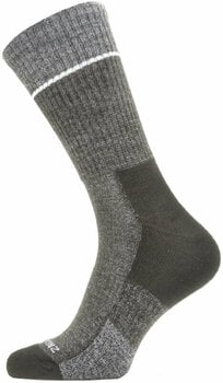 Cycling Socks Sealskinz Solo QuickDry Mid Length Sock Black/Grey L Cycling Socks - 1