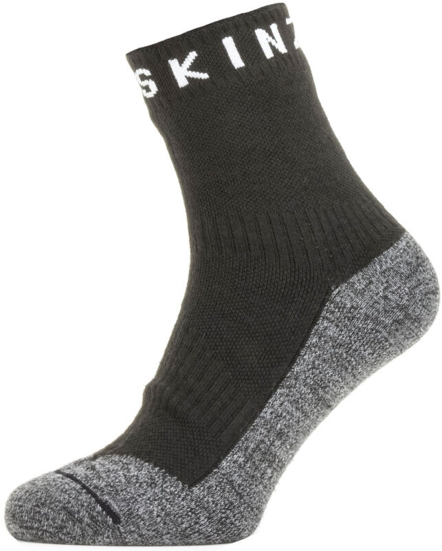 Cyklo ponožky Sealskinz Waterproof Warm Weather Soft Touch Ankle Length Sock Black/Grey Marl/White XL Cyklo ponožky
