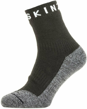 Kolesarske nogavice Sealskinz Waterproof Warm Weather Soft Touch Ankle Length Sock Black/Grey Marl/White XL Kolesarske nogavice - 1