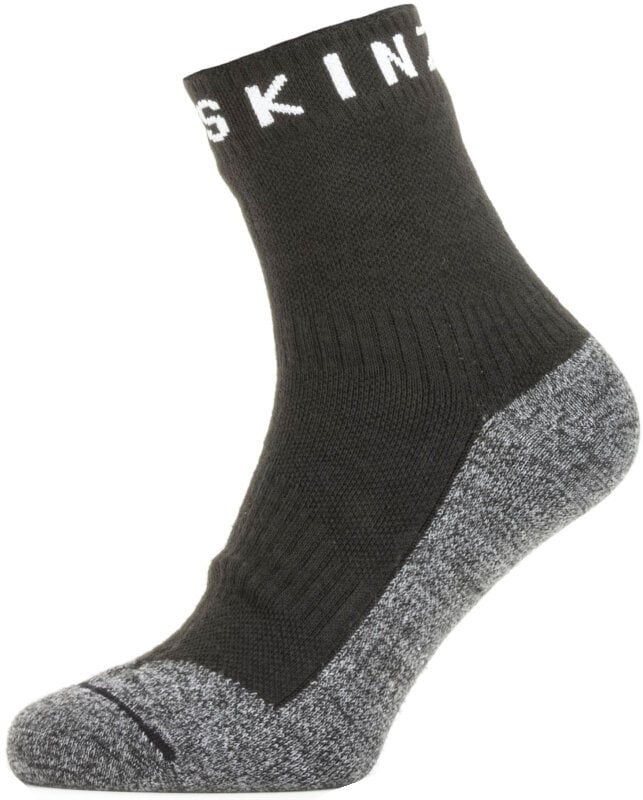 Fietssokken Sealskinz Waterproof Warm Weather Soft Touch Ankle Length Sock Black/Grey Marl/White S Fietssokken