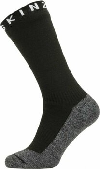 Cyklo ponožky Sealskinz Waterproof Warm Weather Soft Touch Mid Length Sock Black/Grey Marl/White S Cyklo ponožky - 1