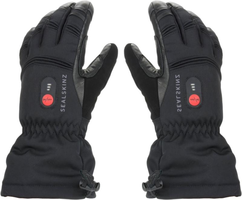 Fietshandschoenen Sealskinz Waterproof Heated Gauntlet Glove Black S Fietshandschoenen