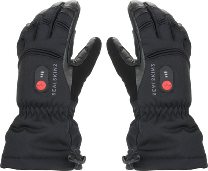 Cyklistické rukavice Sealskinz Waterproof Heated Gauntlet Glove Black S Cyklistické rukavice - 1