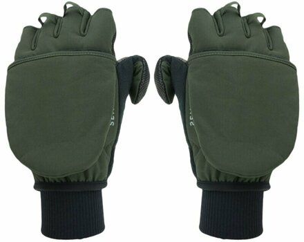 Guantes de ciclismo Sealskinz Windproof Cold Weather Convertible Mitten Olive Green/Black XL Guantes de ciclismo - 1