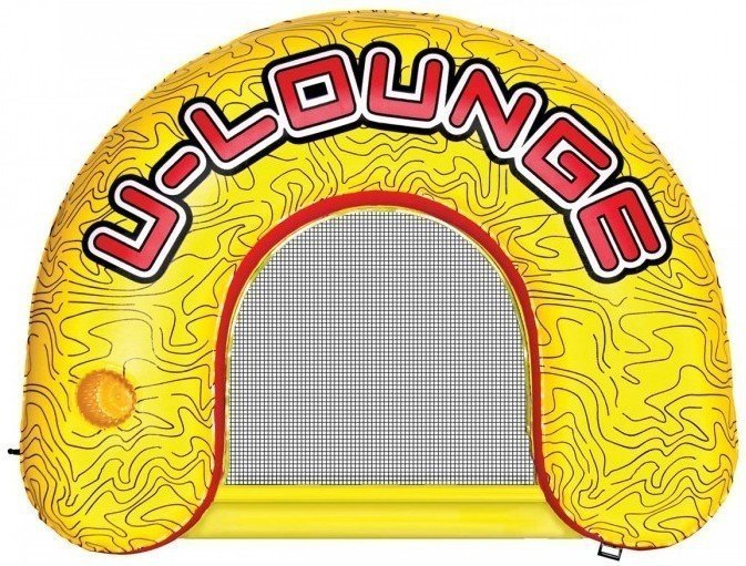 Uimapatja Airhead Inflatable U-Lounge 1 Person yellow/red