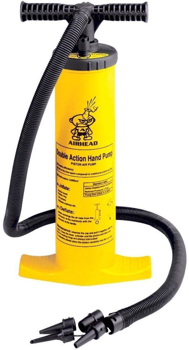 Boat Pump Airhead Hand Pump for inflating and deflating including 4 universal valves