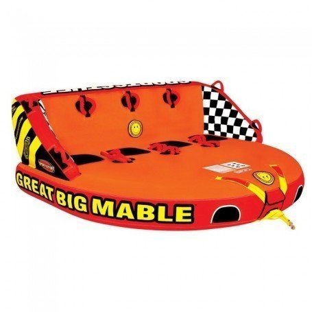 Opblaasbare ringen / bananen / boten Sportsstuff Towable Great Big Mable 4 Persons Orange/Black/Red