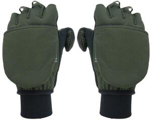 Cyclo Handschuhe Sealskinz Windproof Cold Weather Convertible Mitten Olive Green/Black