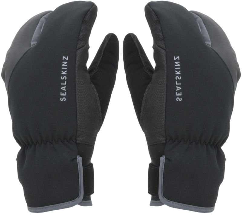 Γάντια Ποδηλασίας Sealskinz Waterproof Extreme Cold Weather Cycle Split Finger Glove Μαύρο/γκρι S Γάντια Ποδηλασίας