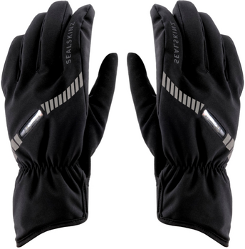 Cyklistické rukavice Sealskinz Waterproof All Weather LED Cycle Glove Black 2XL Cyklistické rukavice - 1