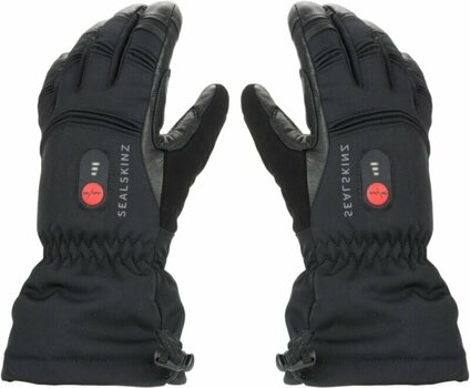 Cyklistické rukavice Sealskinz Waterproof Heated Gauntlet Glove Black L Cyklistické rukavice (Zánovní) - 1