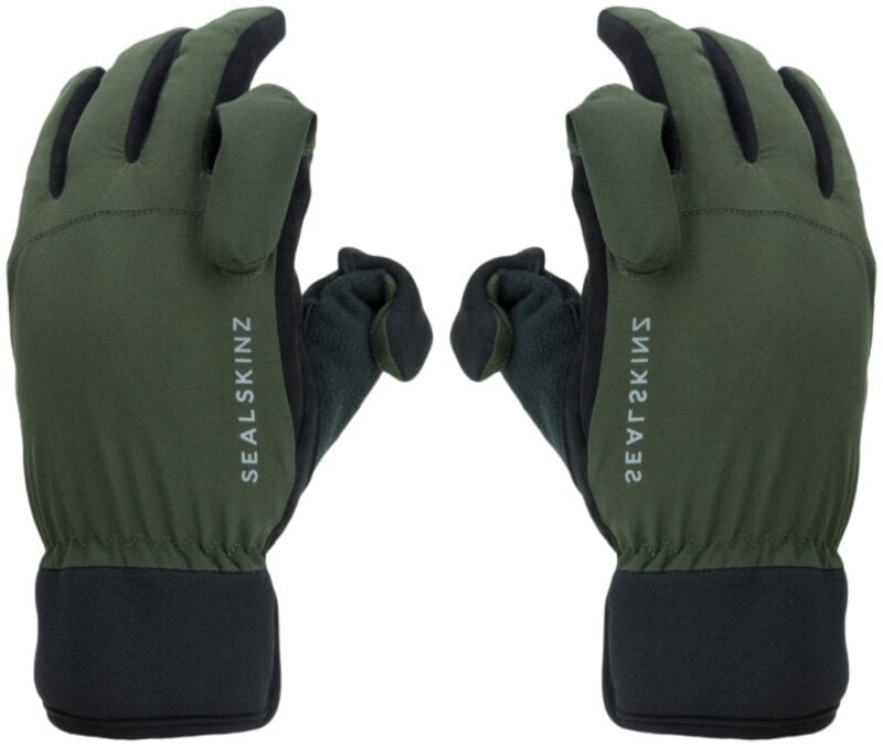 Cyklistické rukavice Sealskinz Waterproof All Weather Sporting Glove Olive Green/Black XL Cyklistické rukavice