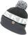 Cyklistická čiapka Sealskinz Water Repellent Cold Weather Bobble Hat Black/Grey/White/Black S/M Čiapka