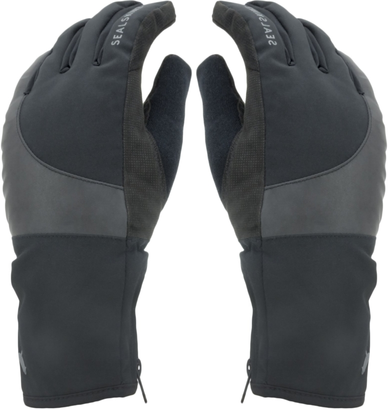 Cyklistické rukavice Sealskinz Waterproof Cold Weather Reflective Cycle Glove Black S Cyklistické rukavice