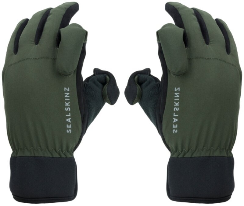 Kolesarske rokavice Sealskinz Waterproof All Weather Sporting Glove Olive Green/Black M Kolesarske rokavice