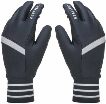 Cyklistické rukavice Sealskinz Solo Reflective Glove Black/Grey XL Cyklistické rukavice - 1