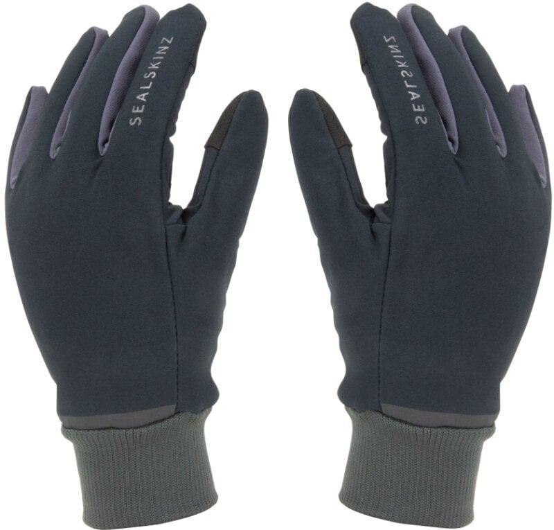 Luvas para bicicletas Sealskinz Waterproof All Weather Lightweight Glove with Fusion Control Black/Grey M Luvas para bicicletas