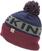 Șepca pentru ciclism Sealskinz Water Repellent Cold Weather Bobble Hat Navy Blue/Grey/Red 2XL Beanie