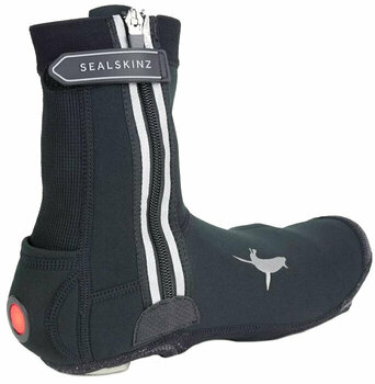 Cycling Shoe Covers Sealskinz All Weather LED Cycle Overshoe Black L Cycling Shoe Covers - 1