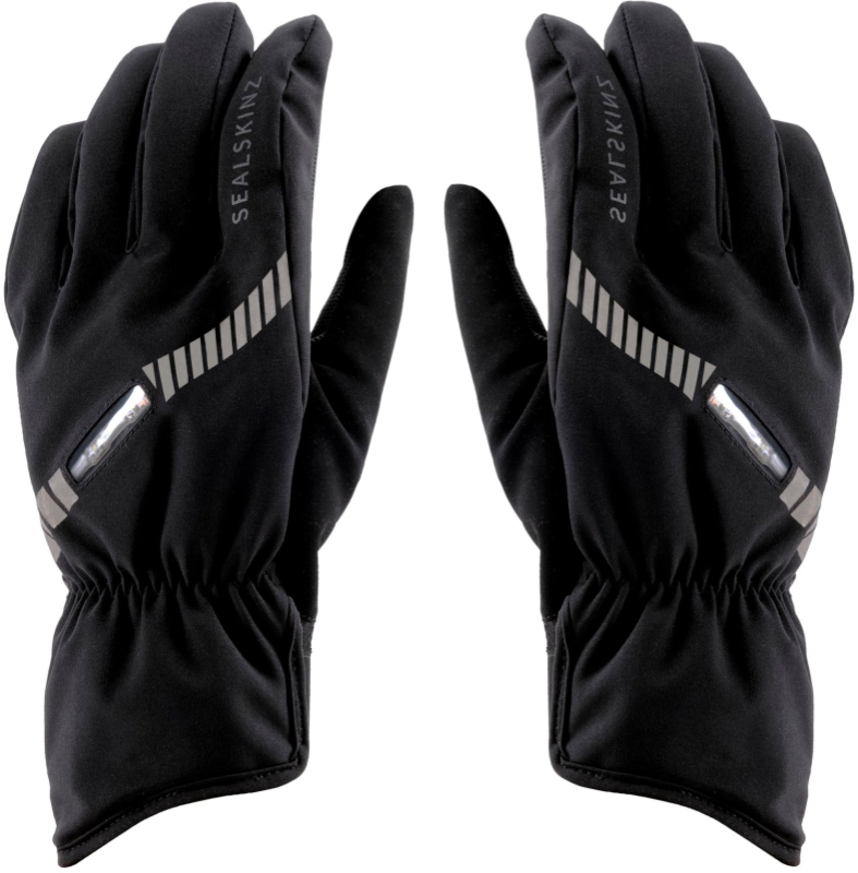 Bike-gloves Sealskinz Waterproof All Weather LED Cycle Glove Black M Bike-gloves