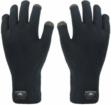 Cyklistické rukavice Sealskinz Waterproof All Weather Ultra Grip Knitted Glove Black M Cyklistické rukavice - 1