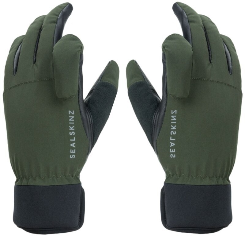 Bike-gloves Sealskinz Waterproof All Weather Shooting Glove Olive Green/Black 2XL Bike-gloves