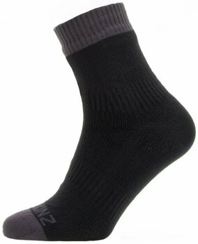Cycling Socks Sealskinz Waterproof Warm Weather Ankle Length Sock Black/Grey M Cycling Socks - 1