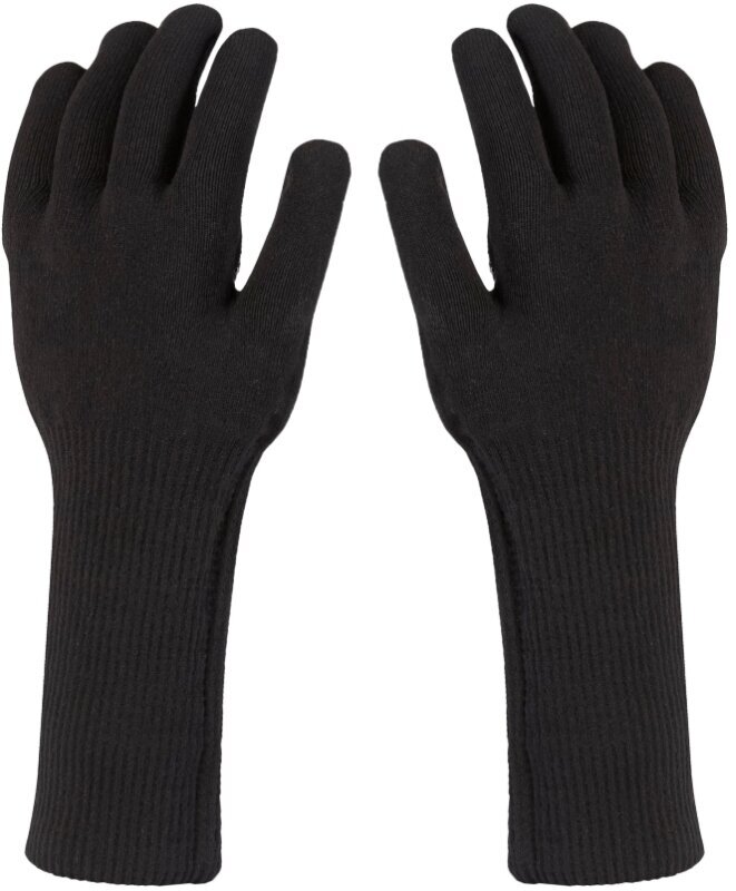 Gants de vélo Sealskinz Waterproof All Weather Ultra Grip Knitted Gauntlet Black M Gants de vélo