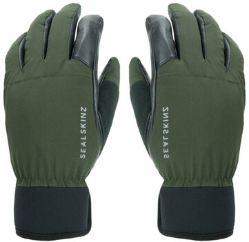 Kesztyű kerékpározáshoz Sealskinz Waterproof All Weather Hunting Glove Olive Green/Black S Kesztyű kerékpározáshoz - 1