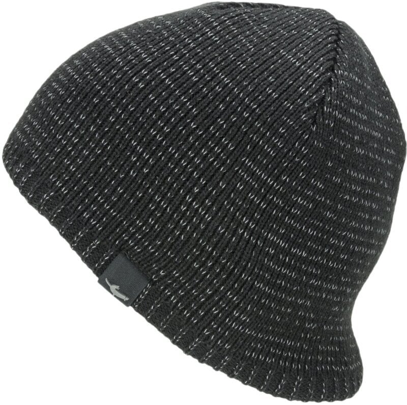 Șepca pentru ciclism Sealskinz Waterproof Cold Weather Reflective Beanie Black 2XL Căciulă