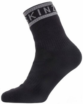 Fietssokken Sealskinz Waterproof Warm Weather Ankle Length Sock With Hydrostop Black/Grey XL Fietssokken - 1