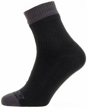 Cycling Socks Sealskinz Waterproof Warm Weather Ankle Length Sock Black/Grey S Cycling Socks - 1