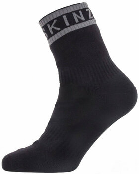 Kolesarske nogavice Sealskinz Waterproof Warm Weather Ankle Length Sock With Hydrostop Black/Grey S Kolesarske nogavice - 1