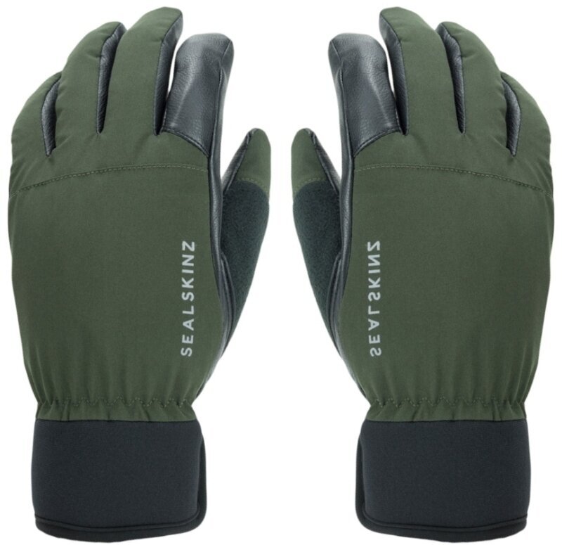 Guantes de ciclismo Sealskinz Waterproof All Weather Hunting Glove Olive Green/Black 2XL Guantes de ciclismo