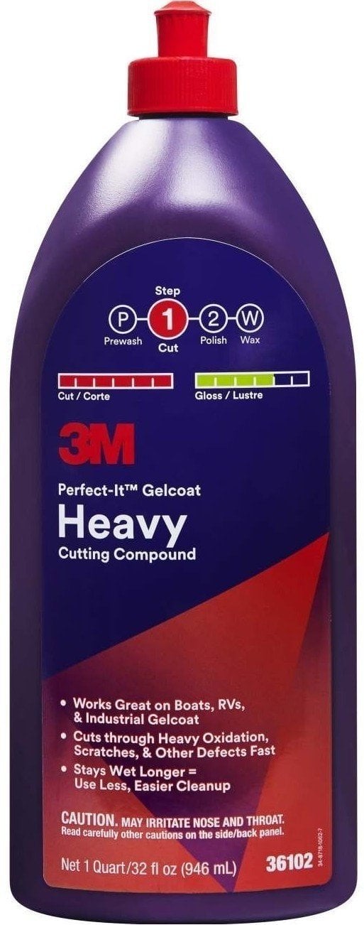 Fiberglass Cleaner 3M Perfect-It Gelcoat Heavy Cutting Compound 946ml