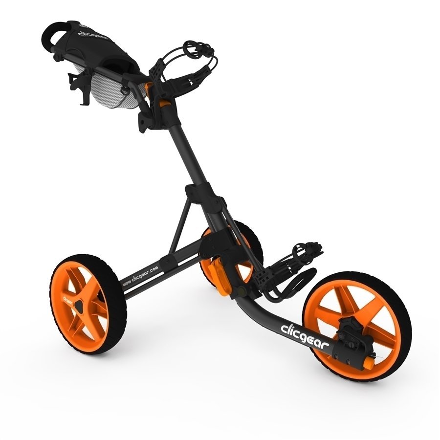 Cărucior de golf manual Clicgear 3.5+ Charcoal/Orange Golf Trolley