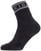 Kolesarske nogavice Sealskinz Waterproof Warm Weather Ankle Length Sock With Hydrostop Black/Grey L Kolesarske nogavice