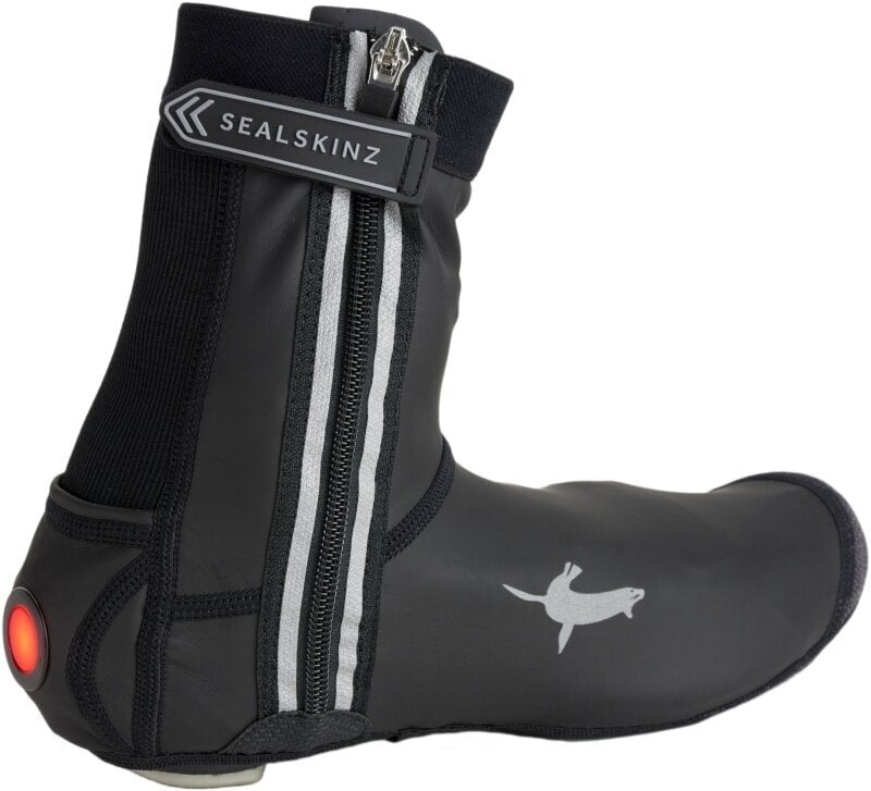 Copriscarpe da ciclismo Sealskinz All Weather LED Open Sole Cycle Overshoe Black M Open Sole Copriscarpe da ciclismo