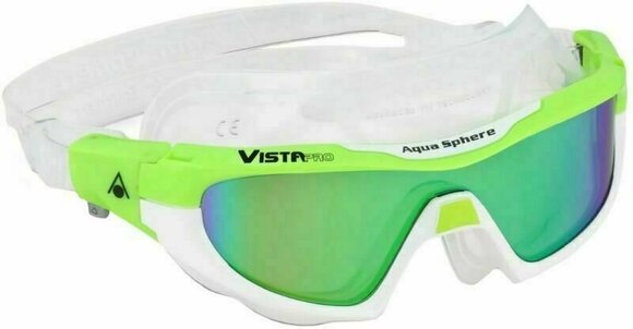 Svømmebriller Aqua Sphere Svømmebriller Vista Pro Mirrored Lens Lime/White UNI - 1