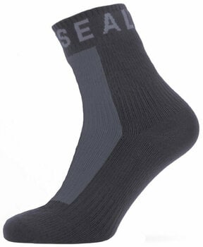 Cycling Socks Sealskinz Waterproof All Weather Ankle Length Sock with Hydrostop Black/Grey M Cycling Socks - 1