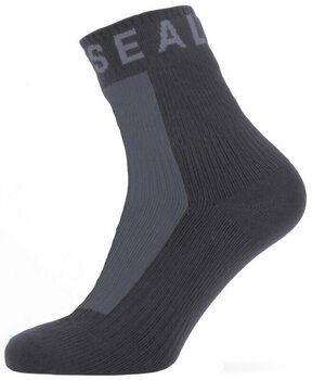 Kolesarske nogavice Sealskinz Waterproof All Weather Ankle Length Sock with Hydrostop Black/Grey XL Kolesarske nogavice - 1