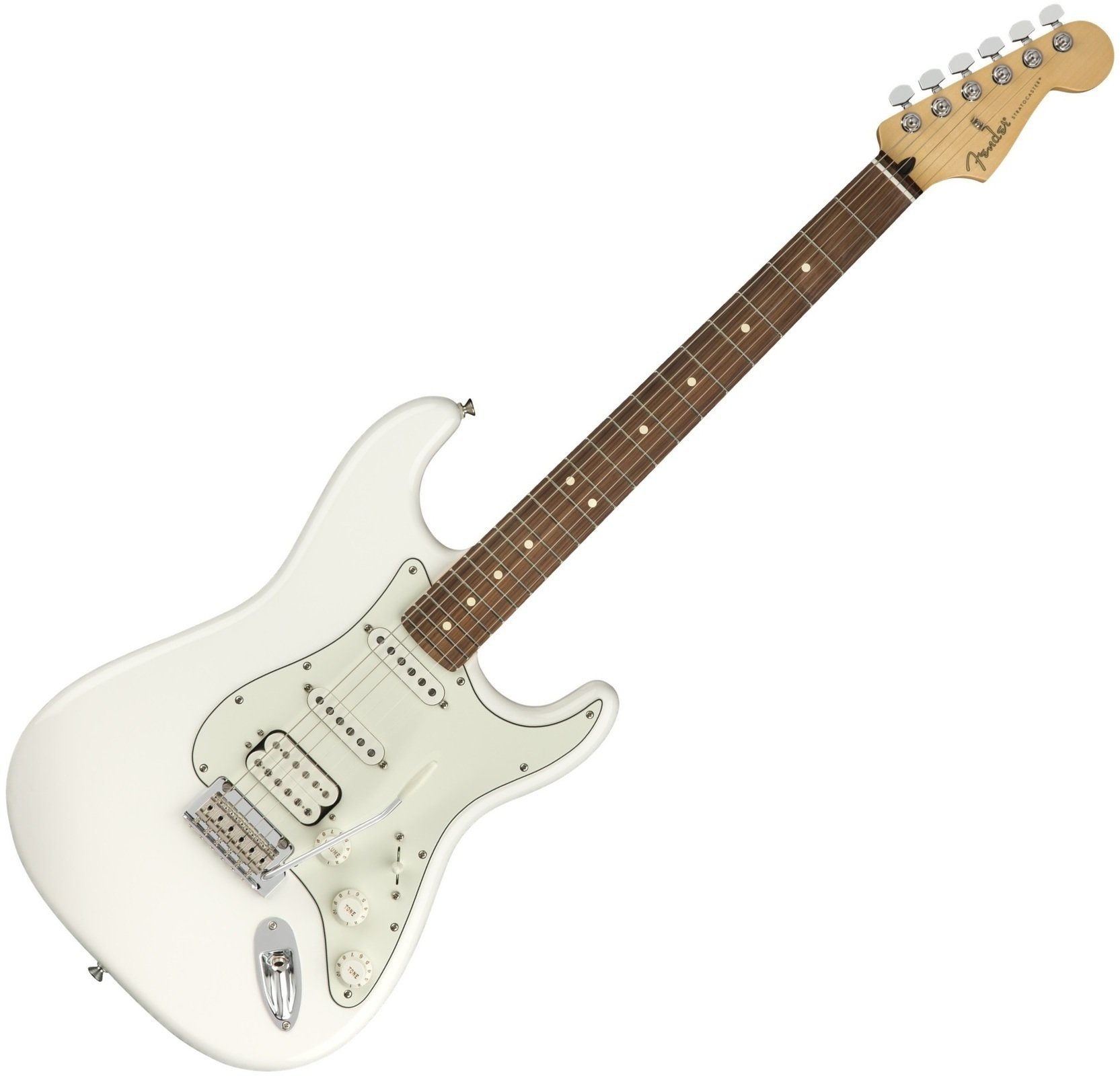 Electric guitar Fender Player Series Stratocaster HSS PF Polar White