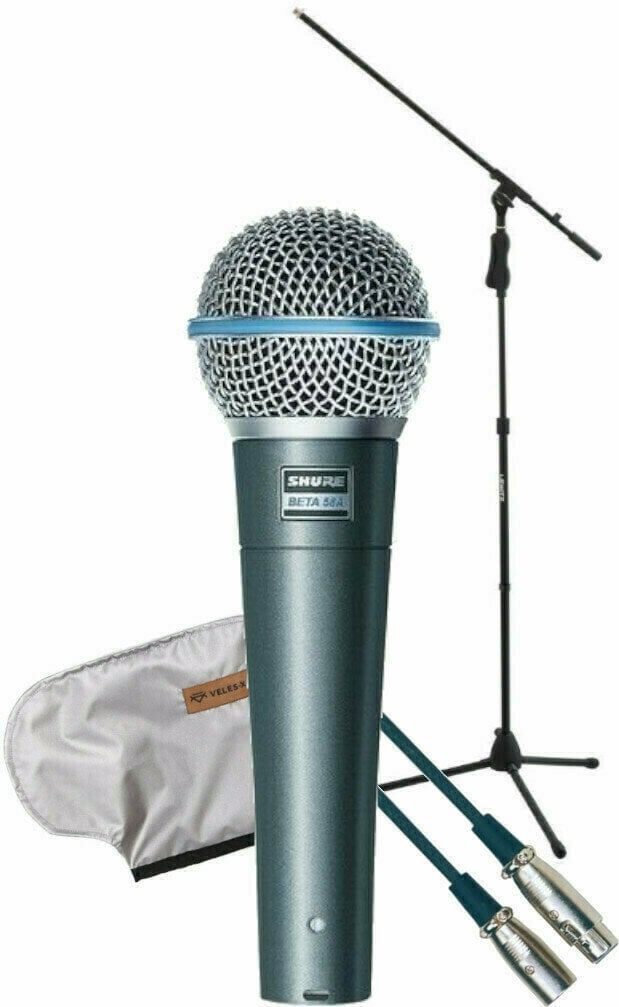 Microphone de chant dynamique Shure BETA58A SET Microphone de chant dynamique