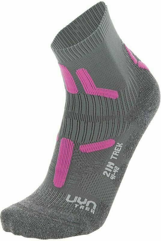 Čarape UYN Trekking 2 inch Mid Grey/Pink 35-36 Čarape