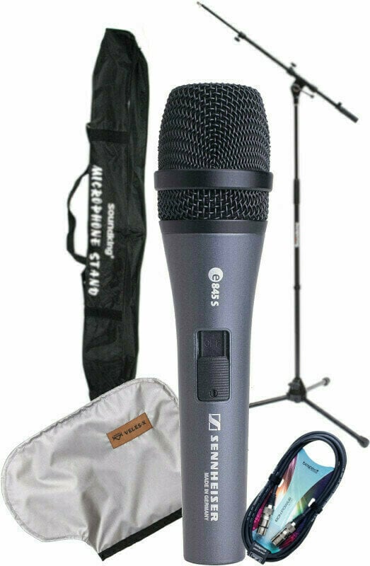 Mikrofon dynamiczny wokalny Sennheiser E845-S SET Mikrofon dynamiczny wokalny