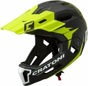 Bike Helmet Cratoni C-Maniac 2.0 MX Black/Lime Matt S/M Bike Helmet - 1