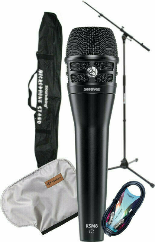 Microphone de chant dynamique Shure KSM8-B SET Microphone de chant dynamique
