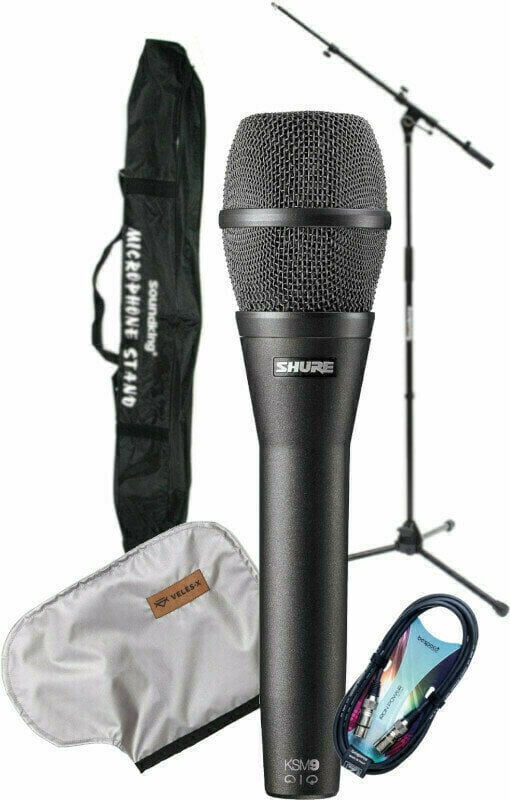 Kondenzátorový mikrofón na spev Shure KSM9-B SET Kondenzátorový mikrofón na spev