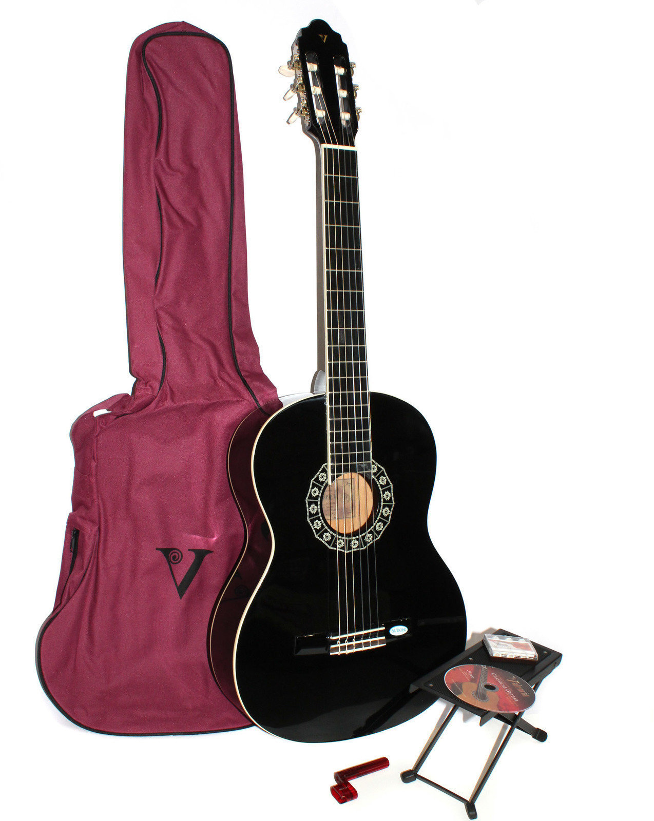 Chitarra Classica Valencia CG 1K 4/4 Classical guitar Pack Black